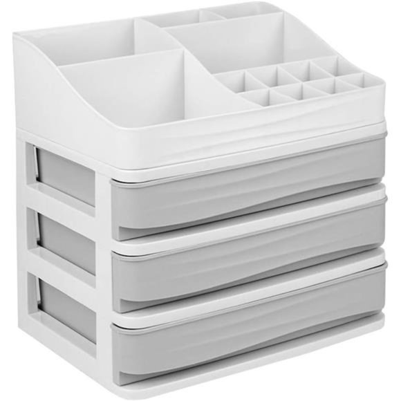 Makeup Organizer with Drawers Tray for Cosmetic Storage, Bathroom Countertop - Picture 1 of 6